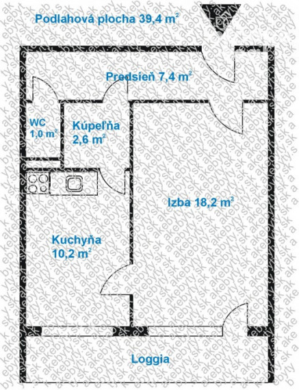 Rezervovaný 1-izbový pražský byt na Lomonosovovej ulici s loggiou