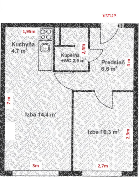 NA PREDAJ 1 a pol IZBOVÝ BYT KEŽMARSKA ULICA
