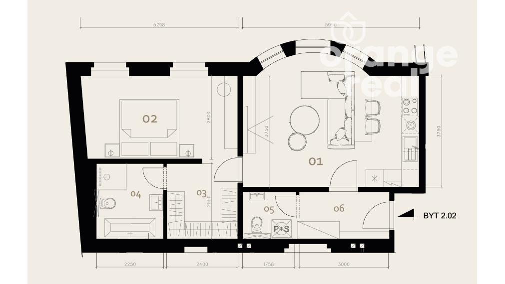 Priestranný 2-izbový byt v historickej budove s balkónom na Moyzesovej ulici