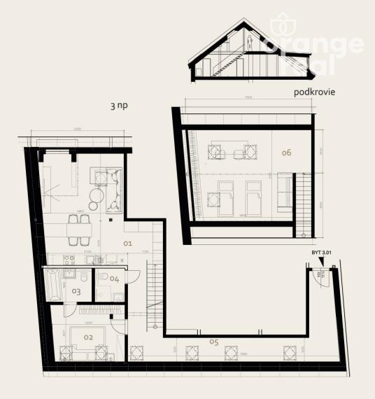 3-izbový mezonetový byt v historickej budove na Moyzesovej ulici
