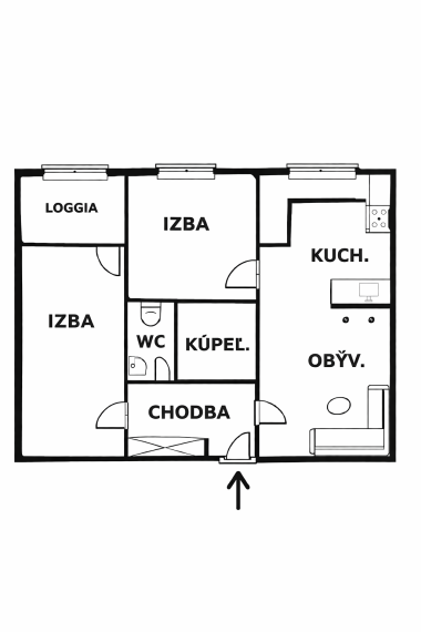 3 izbový byt Južná Trieda