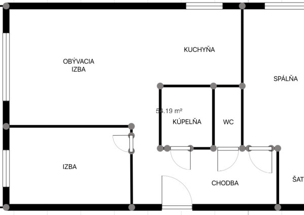 3-izbový byt s loggiou na Považskej ulici po novej kompletnej rekonštrukcii
